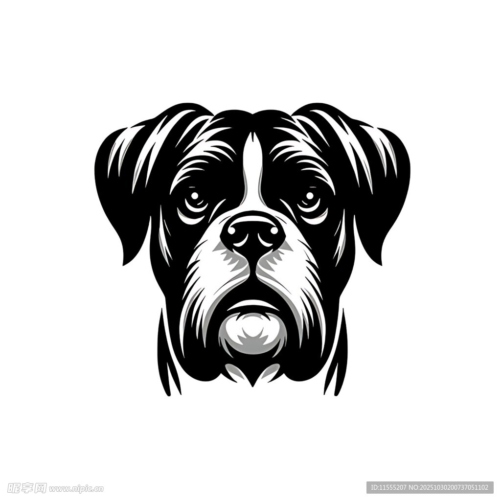 拳击犬头像设计