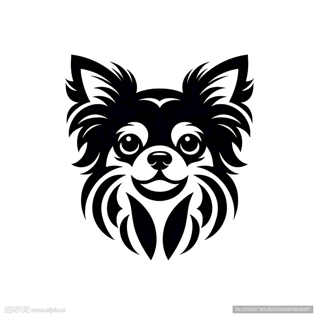 可爱吉娃娃头像标志