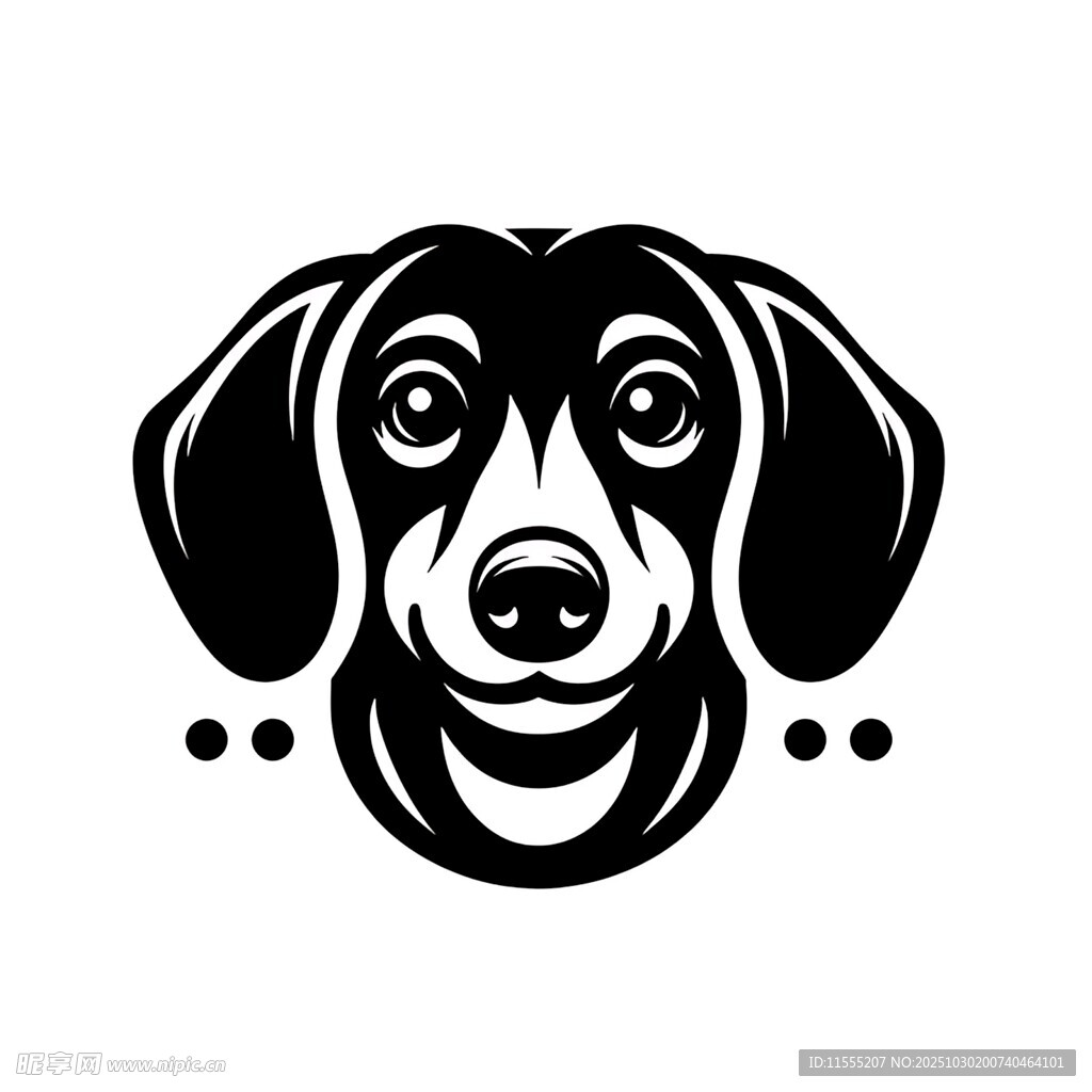 可爱小狗头像设计