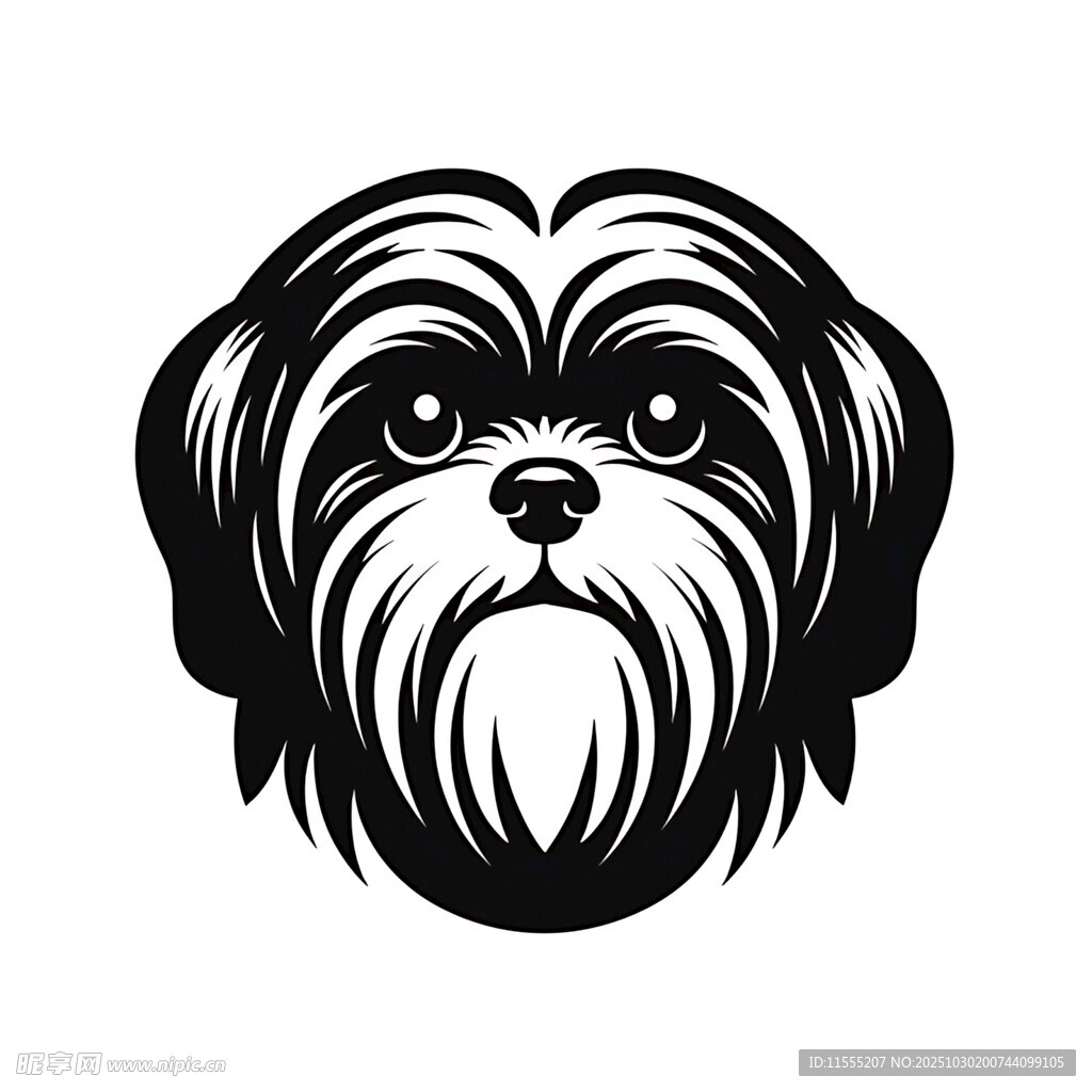 可爱西施犬头像