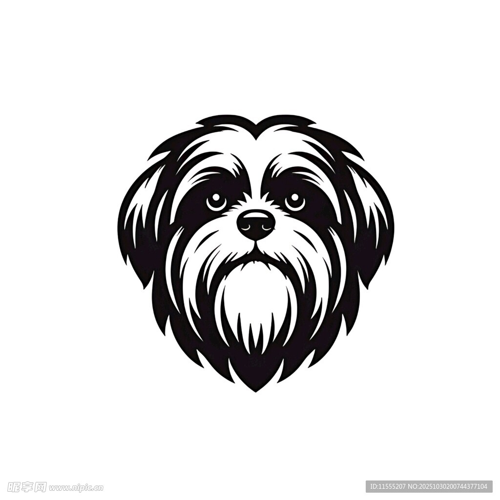 可爱长毛犬头像