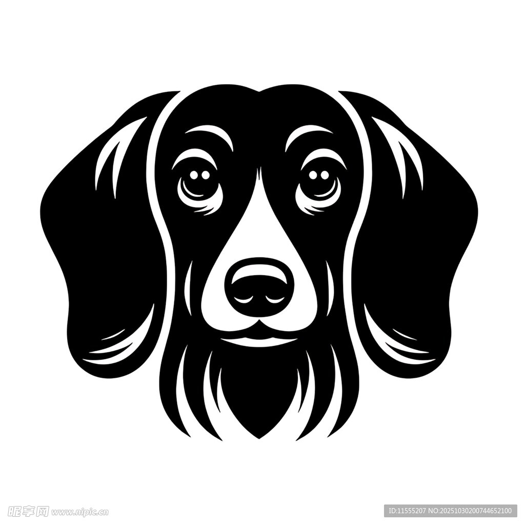 简约风狗狗头像图案