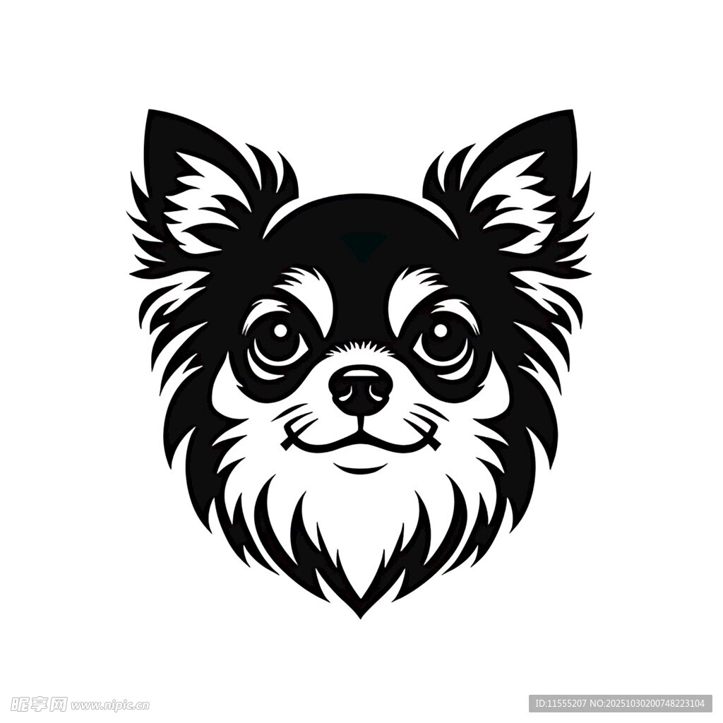 吉娃娃头像图案