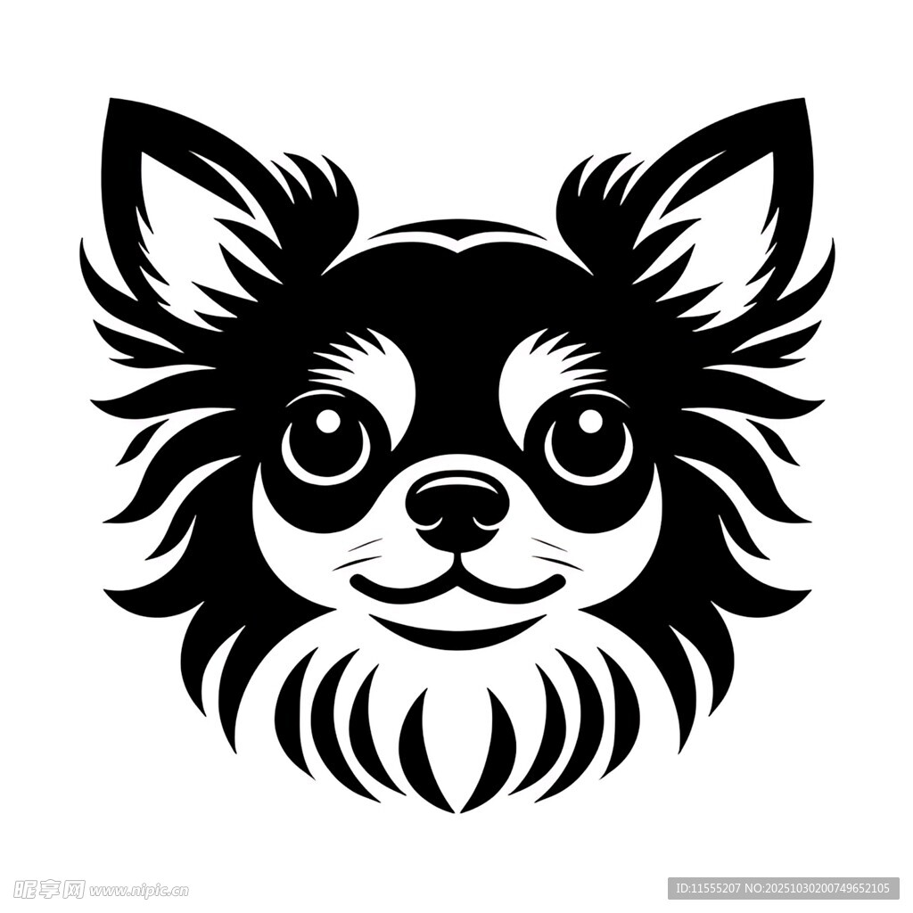 吉娃娃头像图案