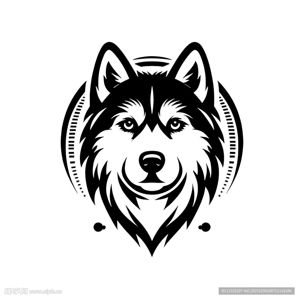 哈士奇头像设计