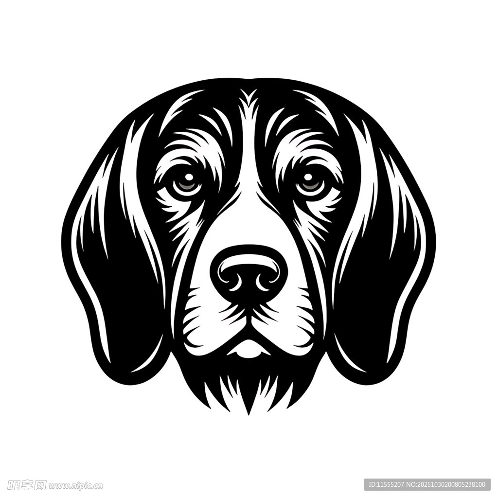 猎犬头像图案