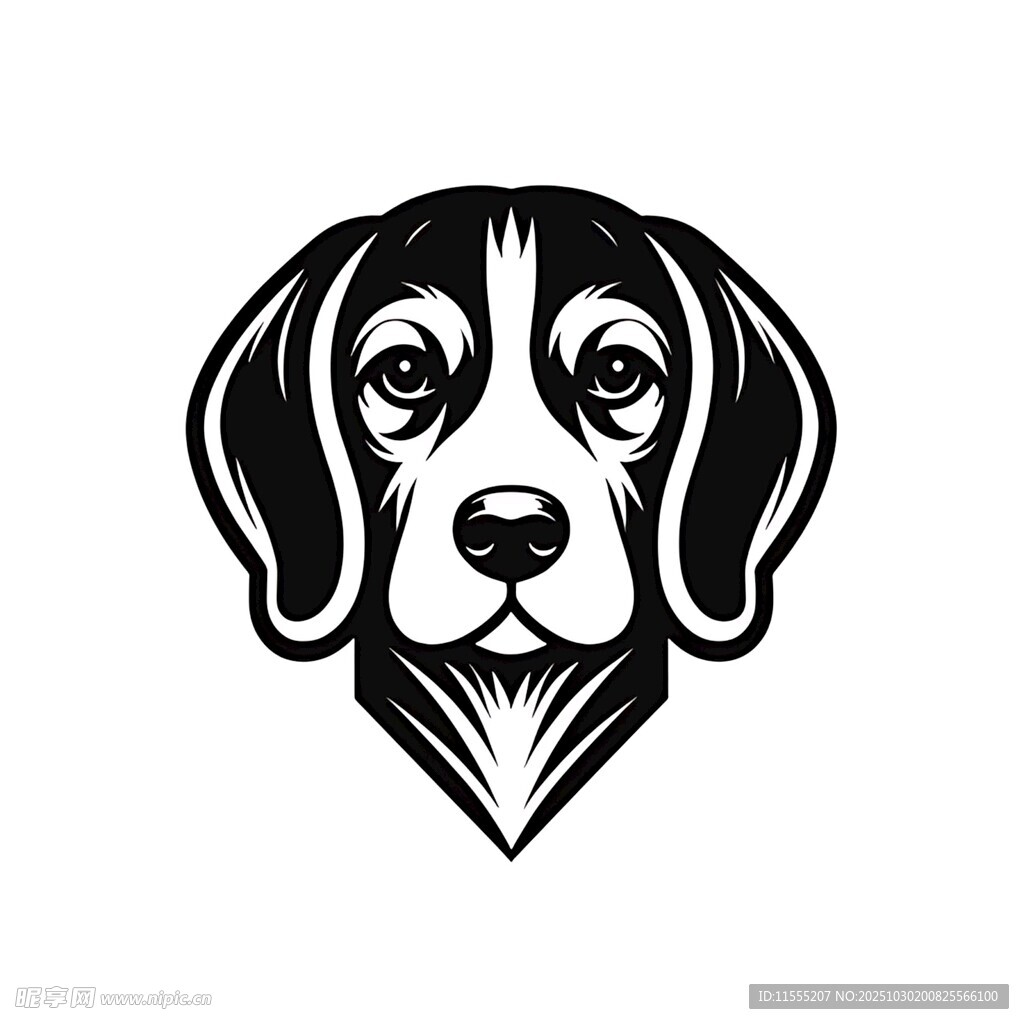 简约风小狗头像设计