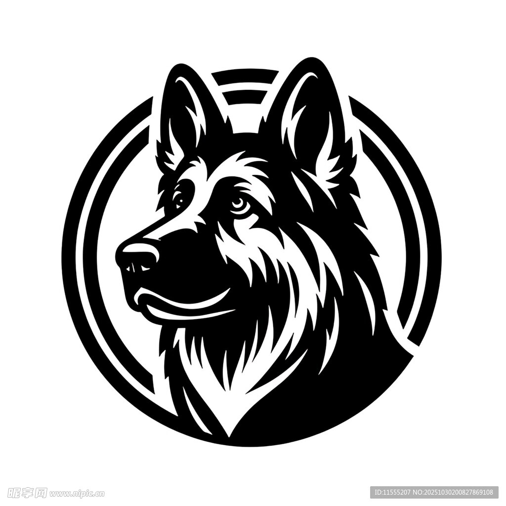 德国牧羊犬标志图案