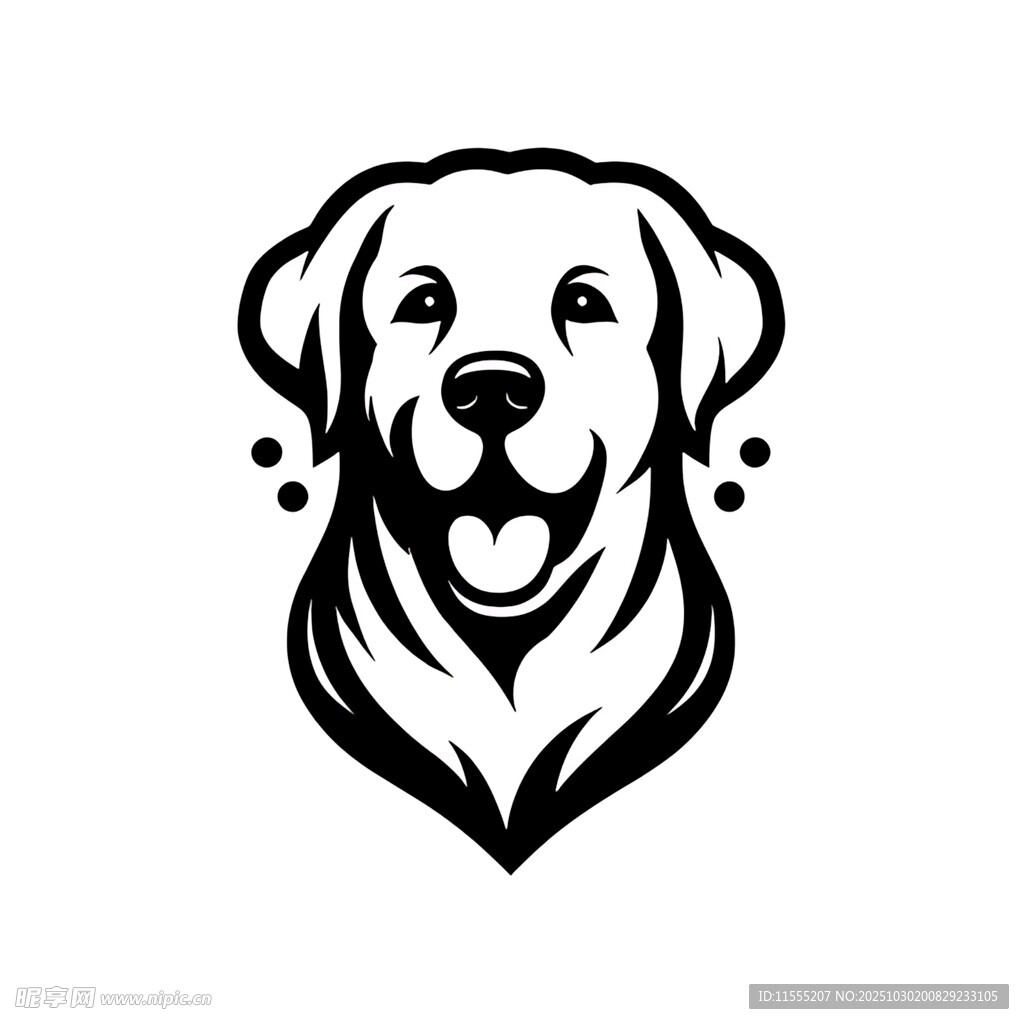 可爱狗头标志设计