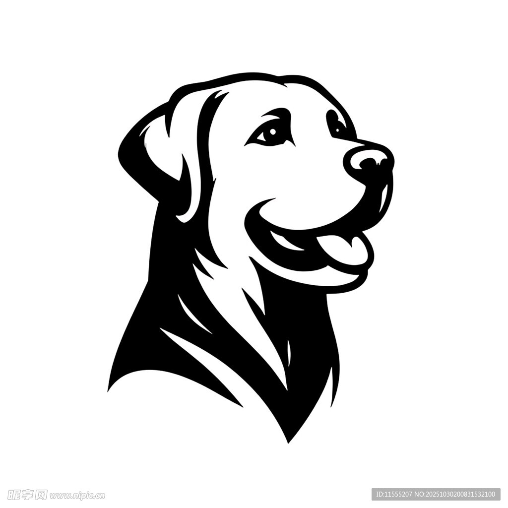 拉布拉多犬头像标志