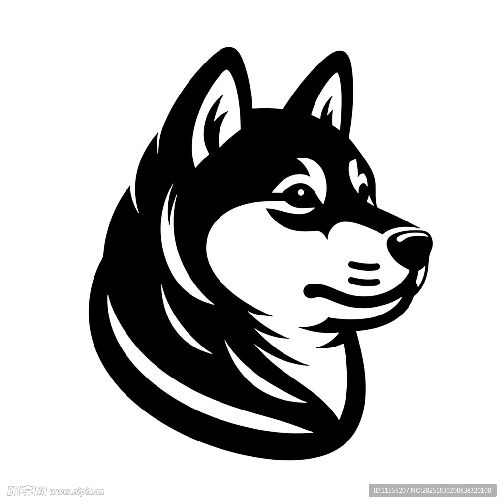 哈士奇头像标志