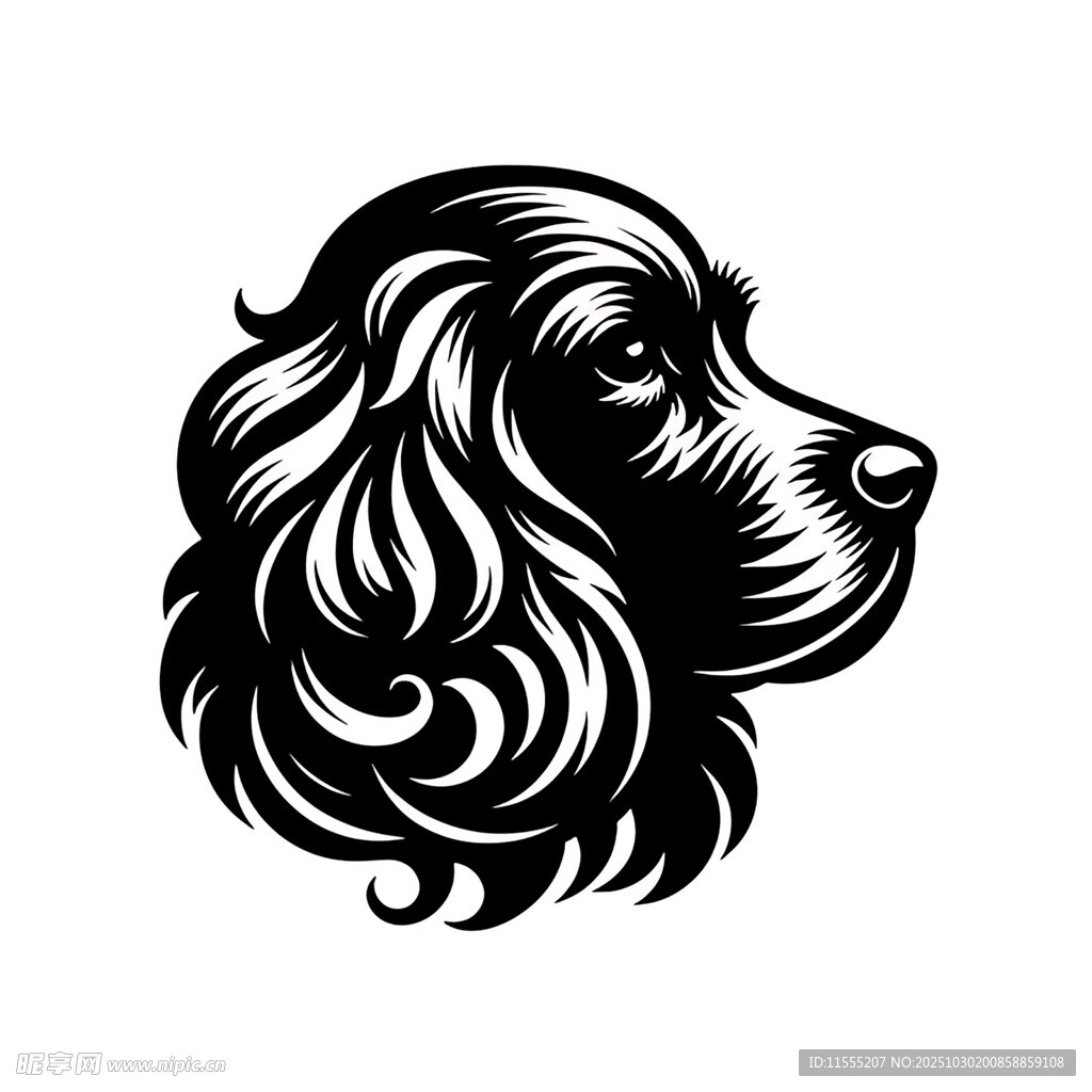 优雅卷毛犬头像