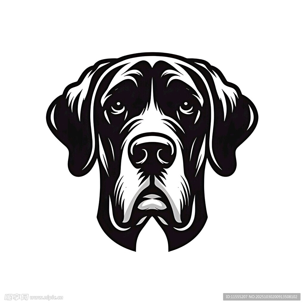 简约风格的狗狗头部图标