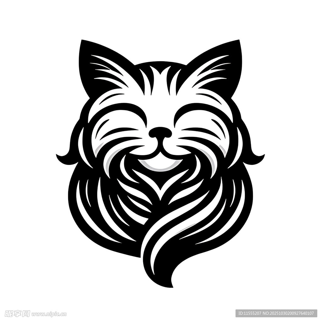 简约猫咪头像设计