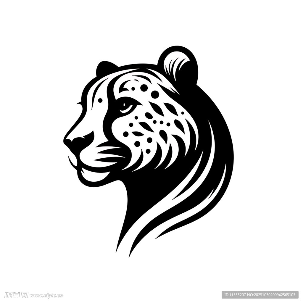 猎豹头像标志设计