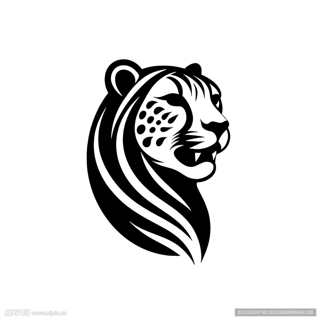 简约风格猎豹头部标志