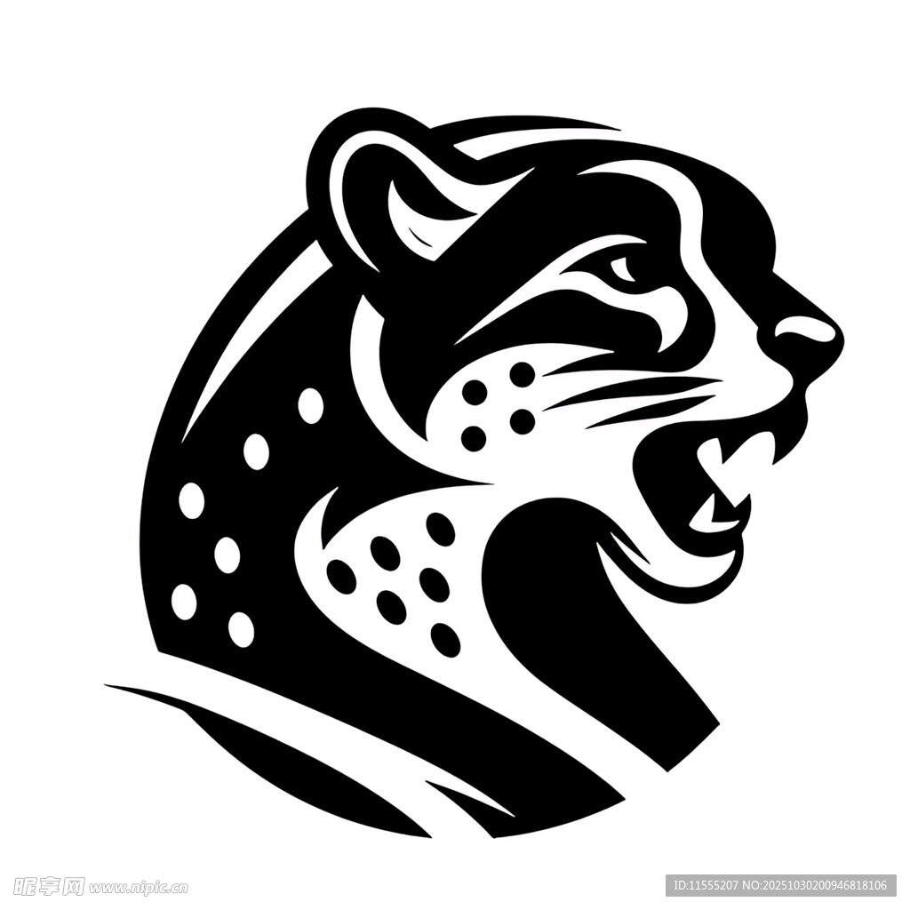 咆哮的黑豹标志