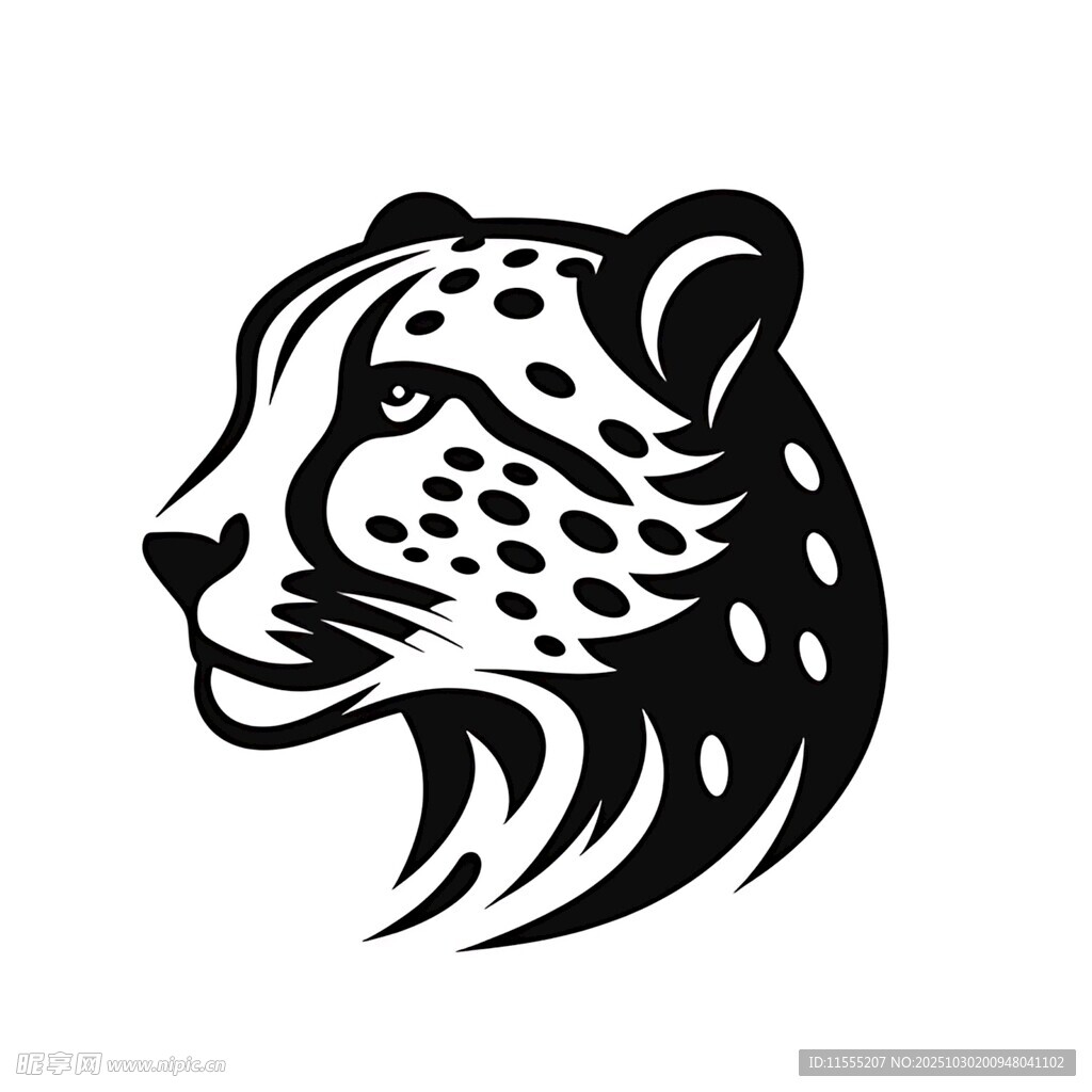 猎豹头像标志设计