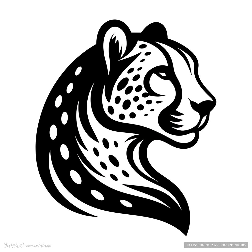 猎豹头像标志设计