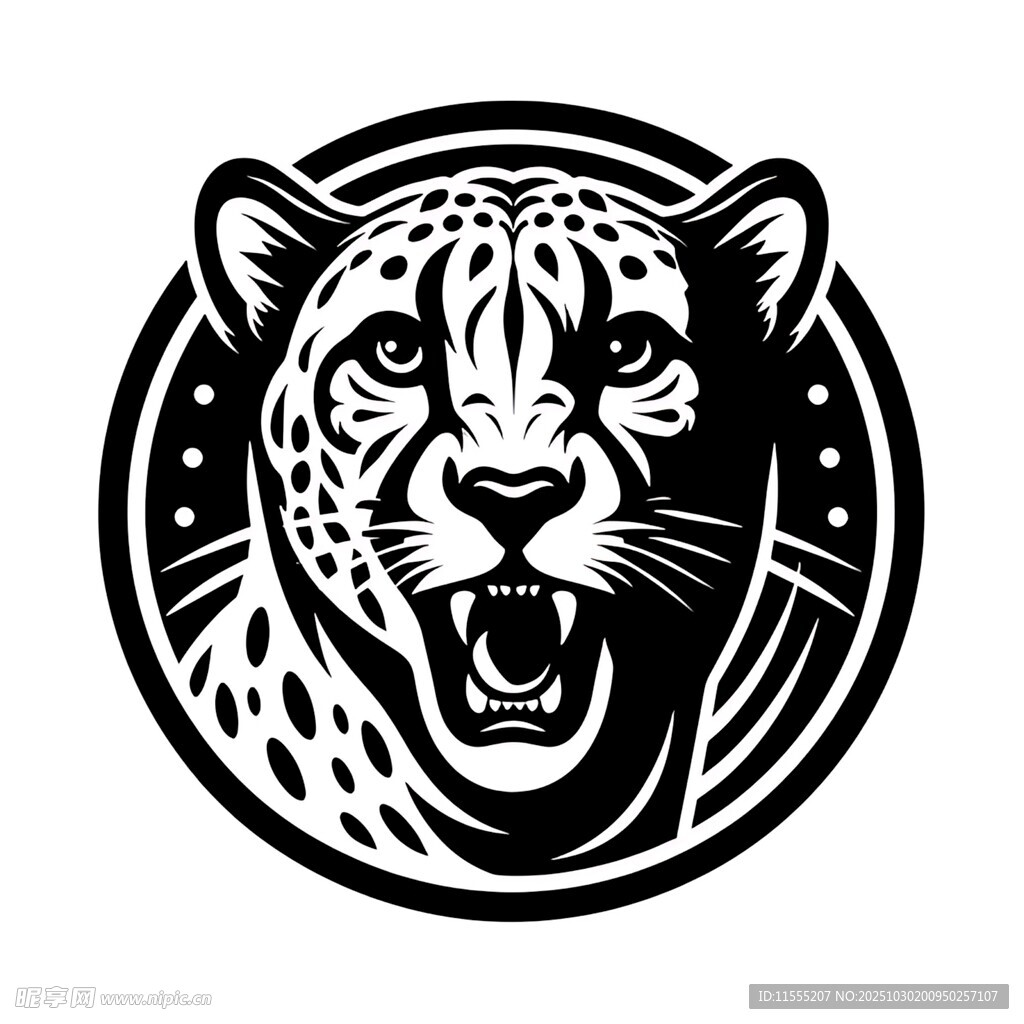 咆哮的猎豹标志