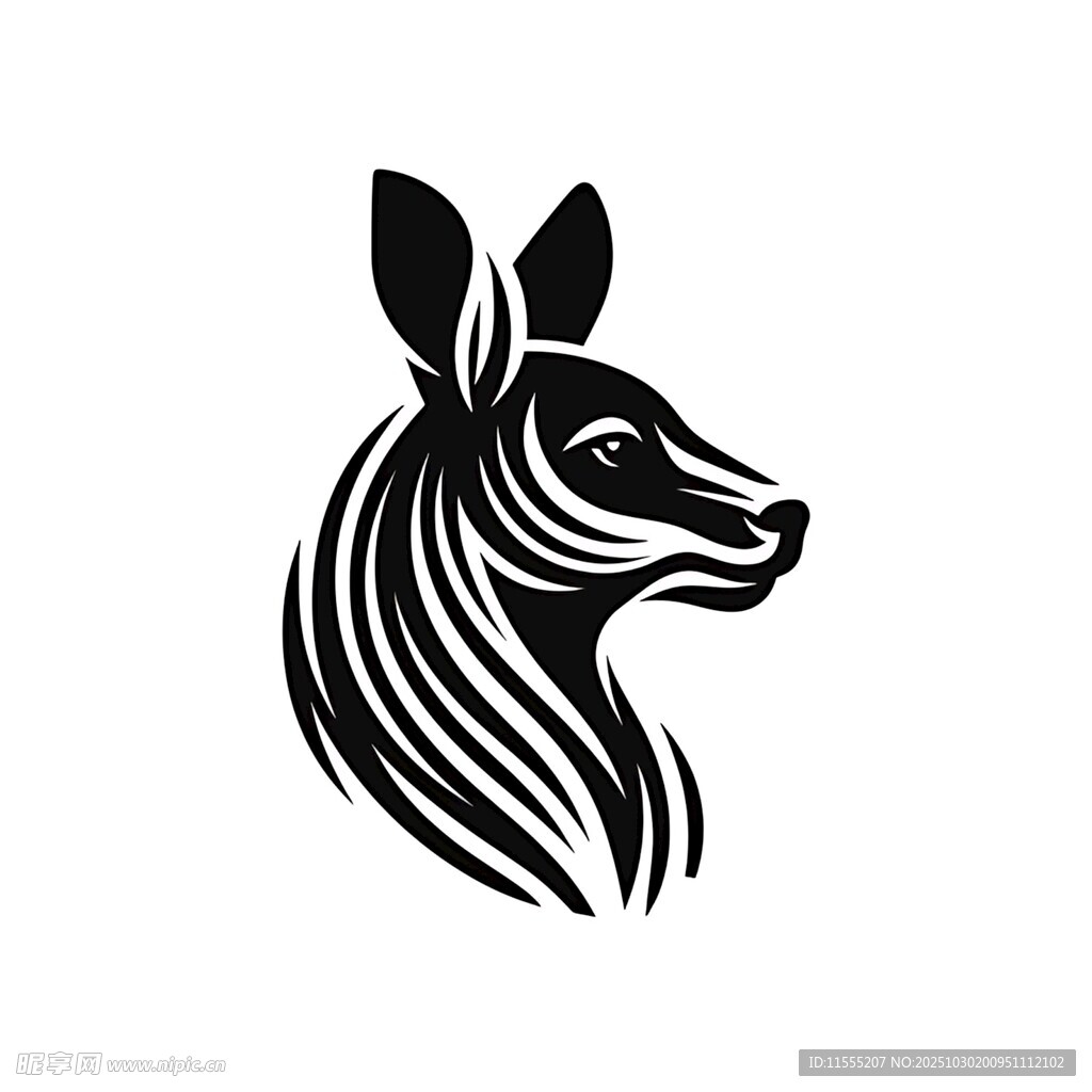 简约马头标志设计