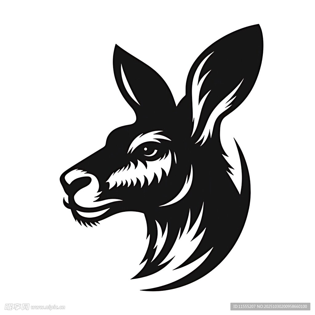 袋鼠头部标志设计