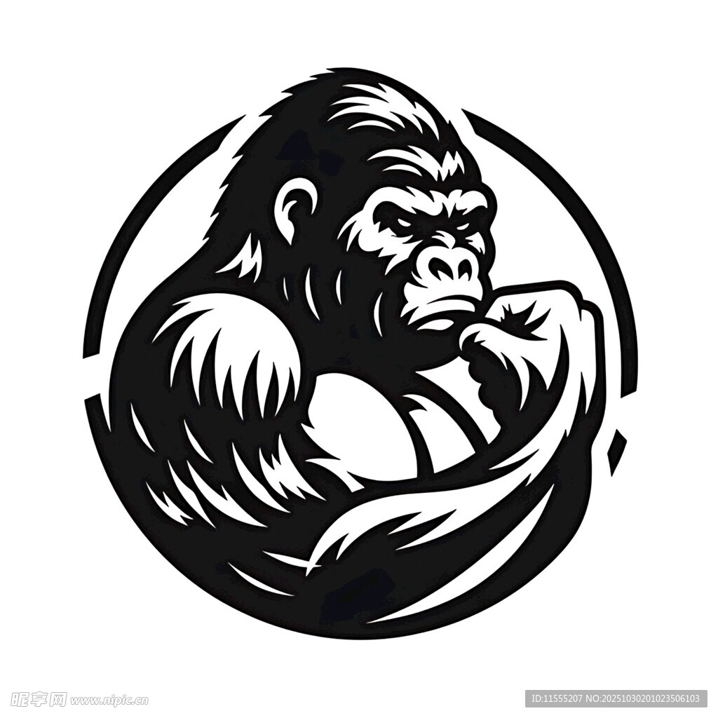 强壮猩猩标志图案