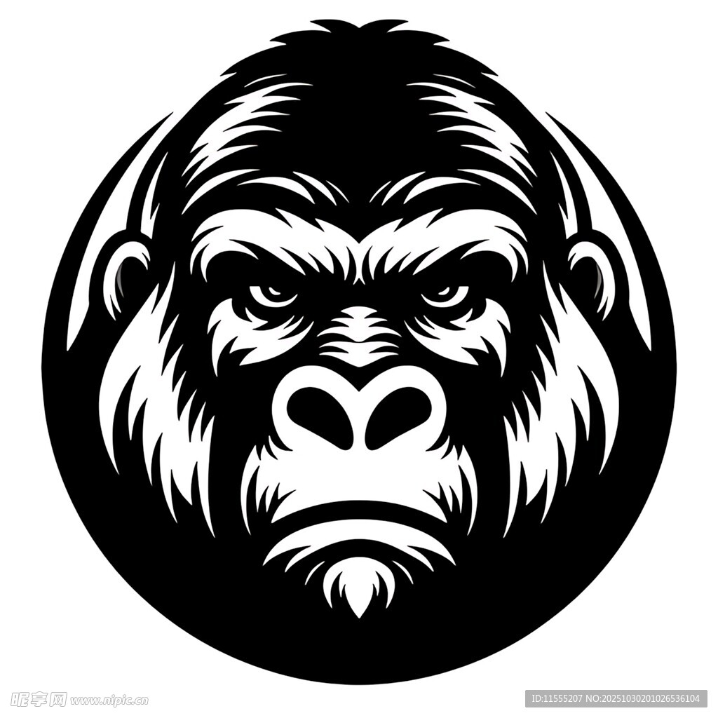 愤怒大猩猩头像设计