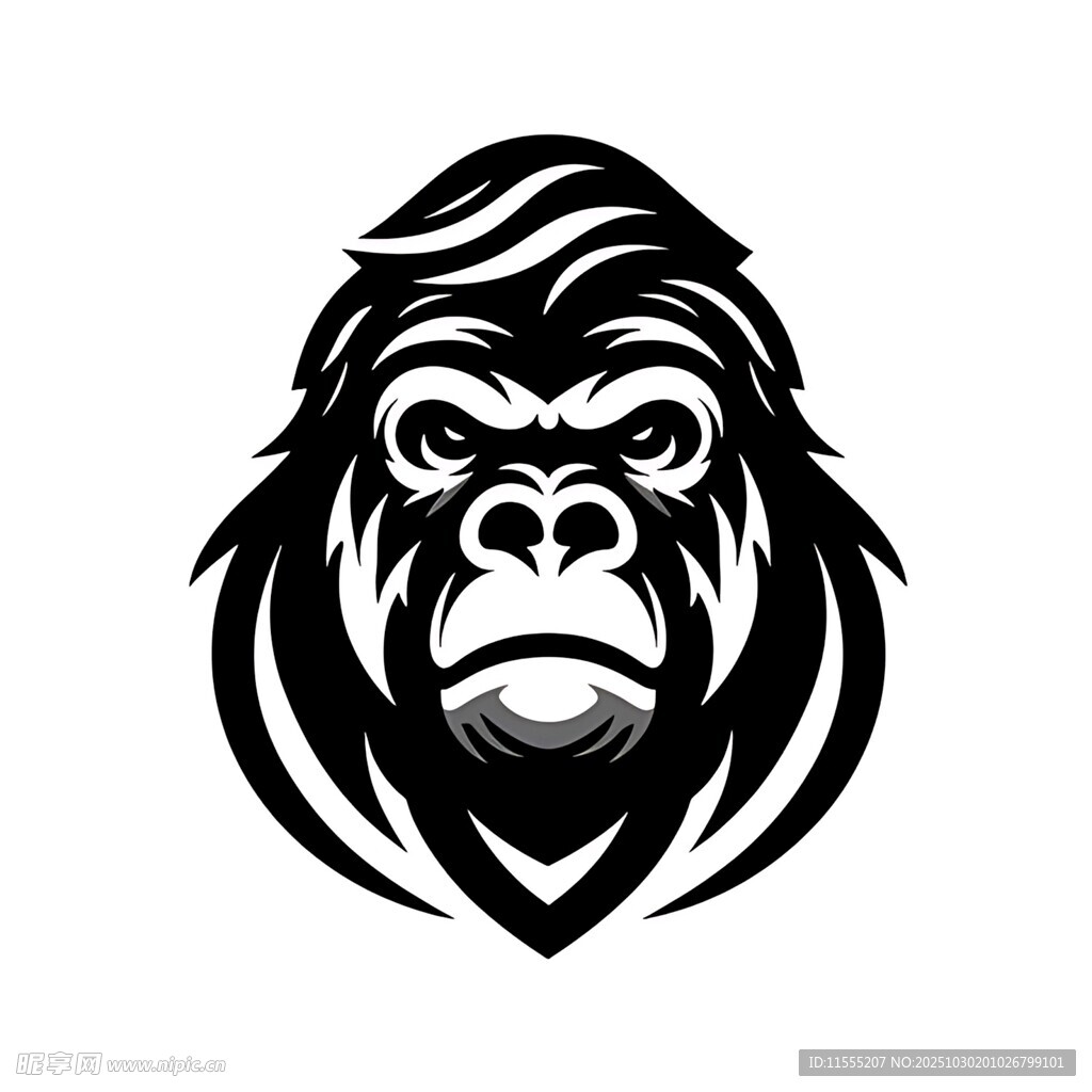 黑猩猩简约风格头像