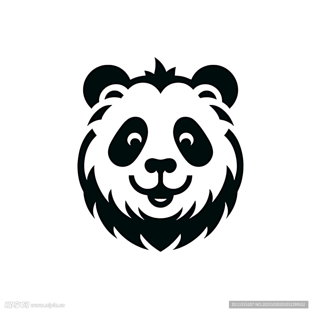 熊猫头像标志设计