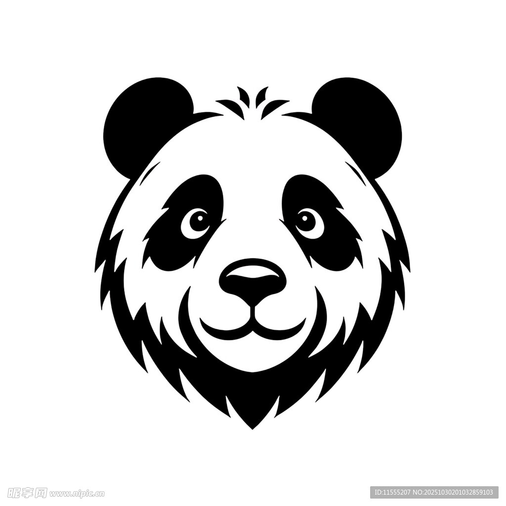 熊猫头像图案