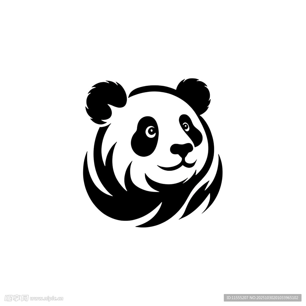 熊猫头像标志设计