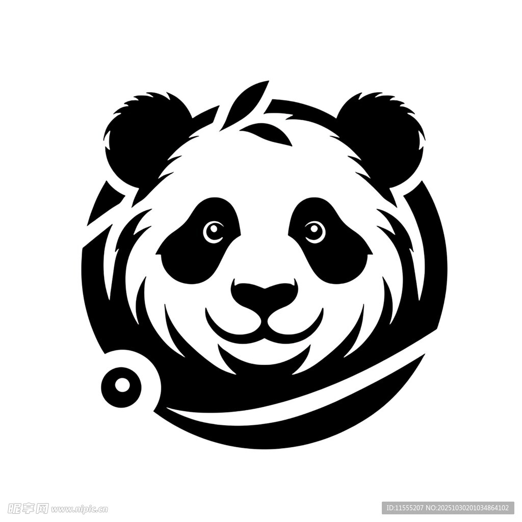 熊猫简约标志设计