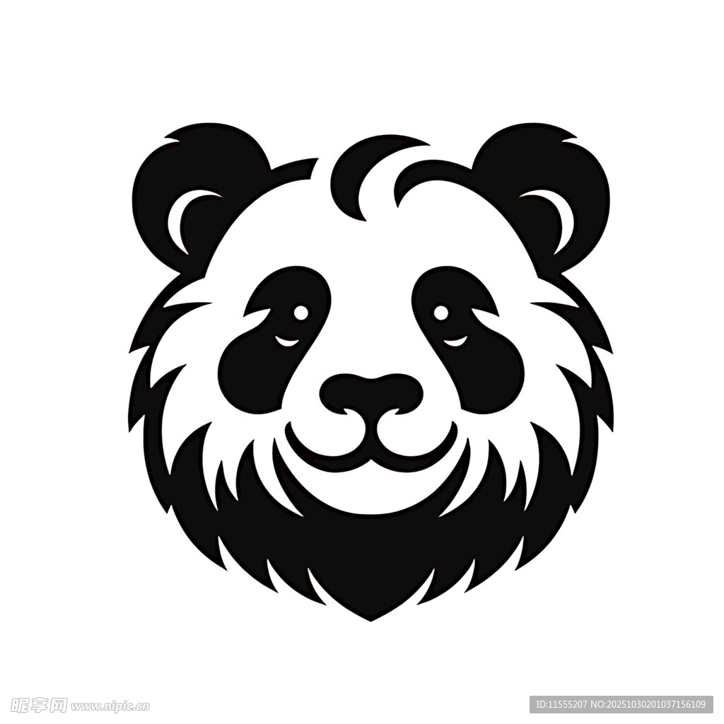 熊猫头像图案