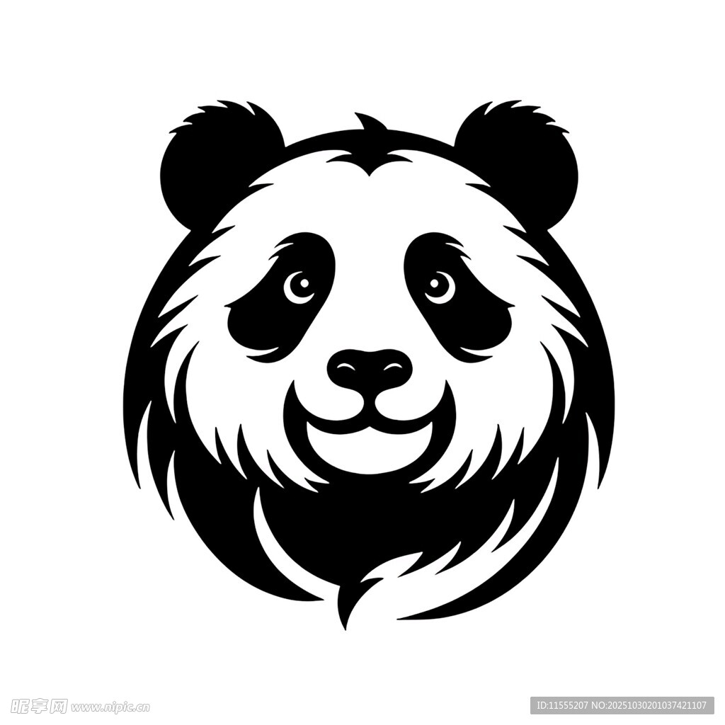 熊猫头像图案