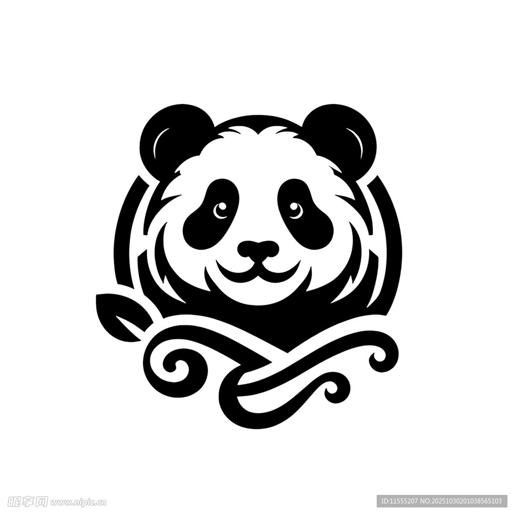 熊猫简约艺术图标