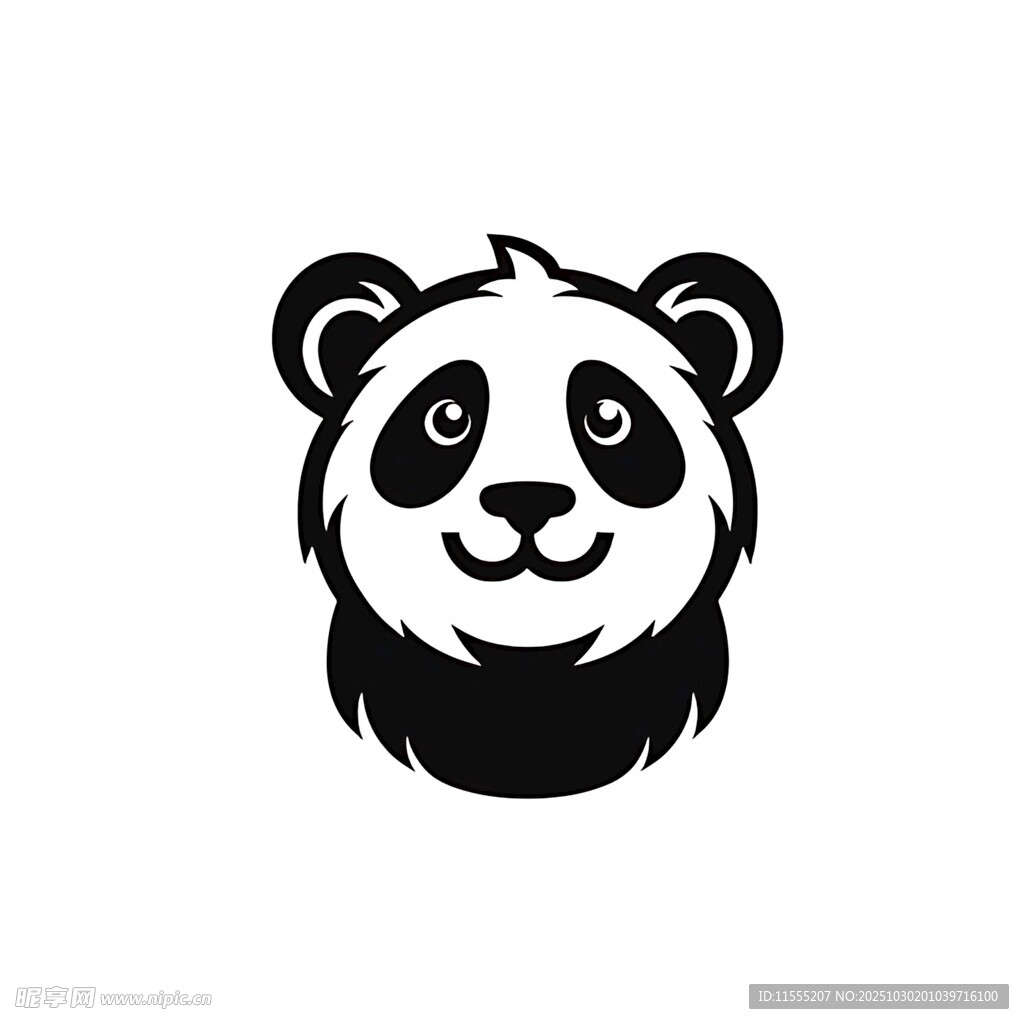 熊猫头像图案