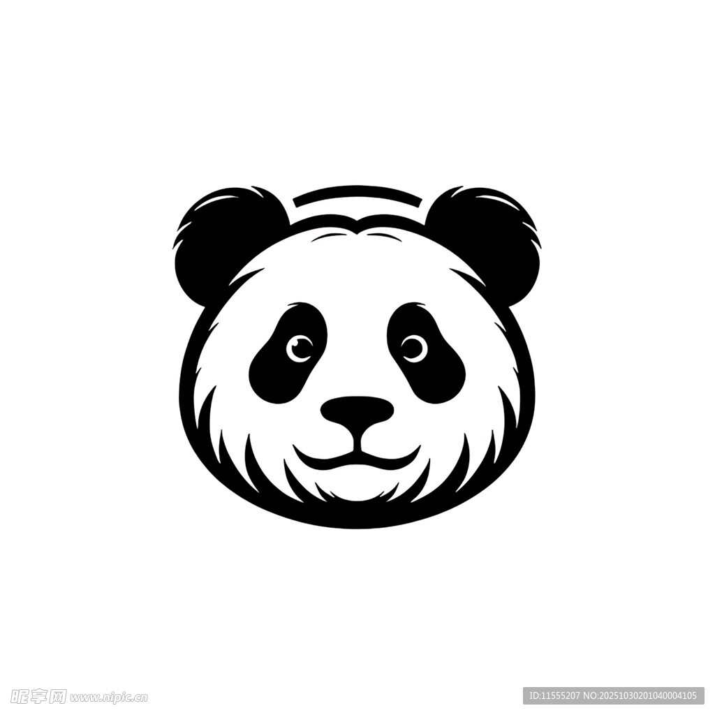 熊猫头像图案