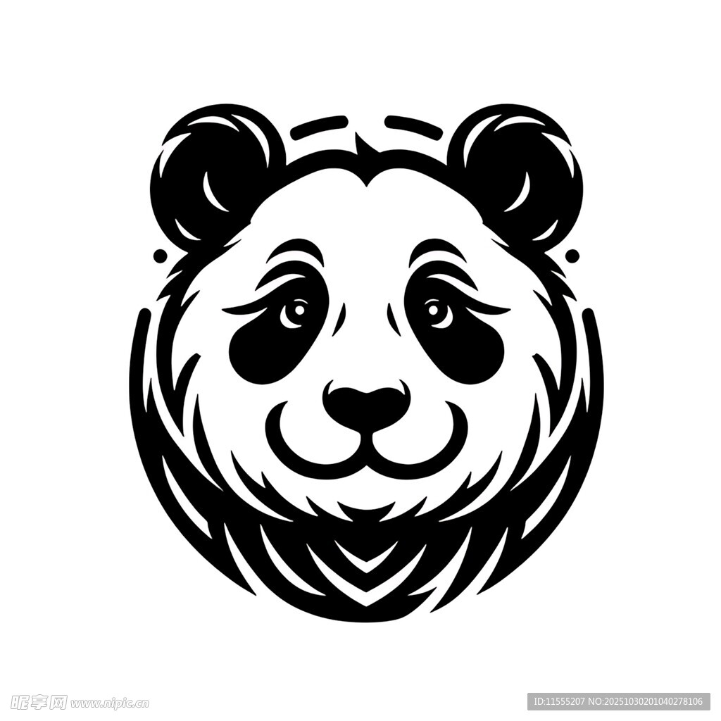 熊猫头像图案