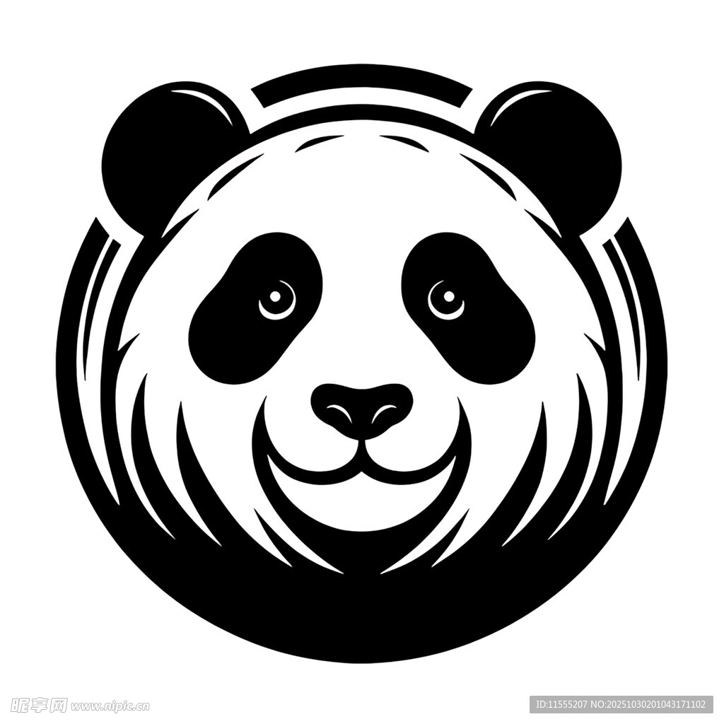 熊猫头像图案