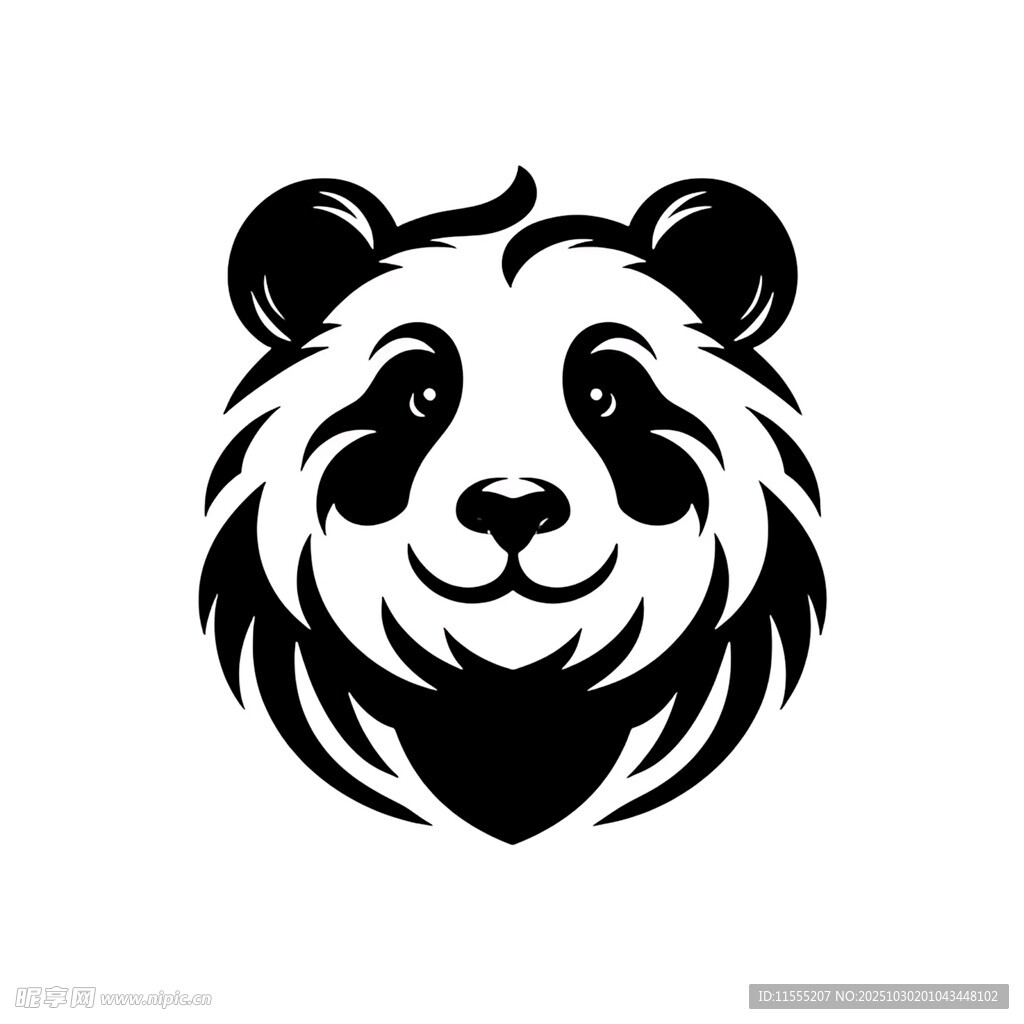 熊猫头像标志设计
