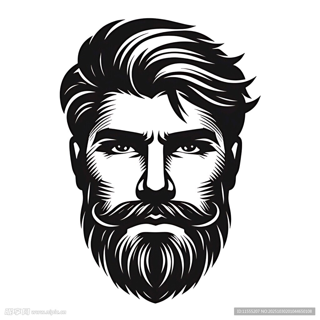 时尚胡须男士头像