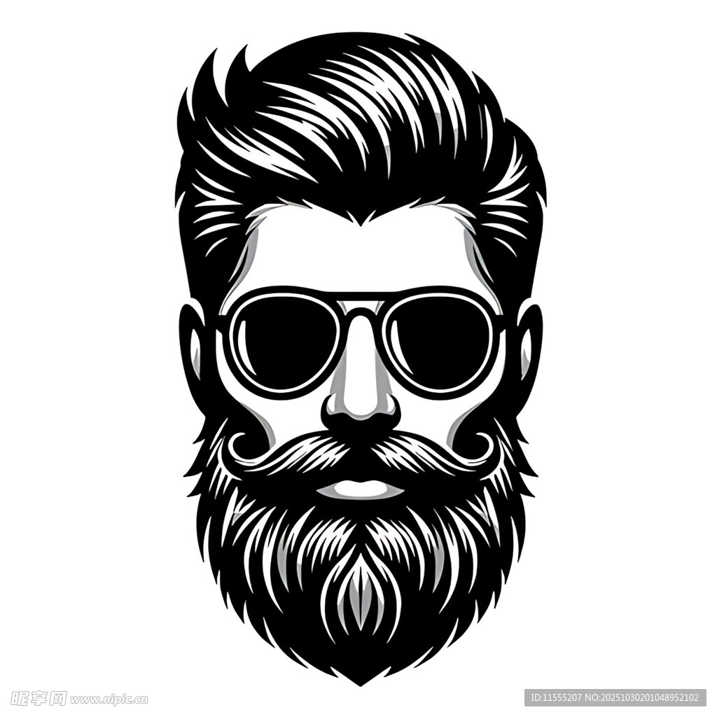 时尚胡须男士头像