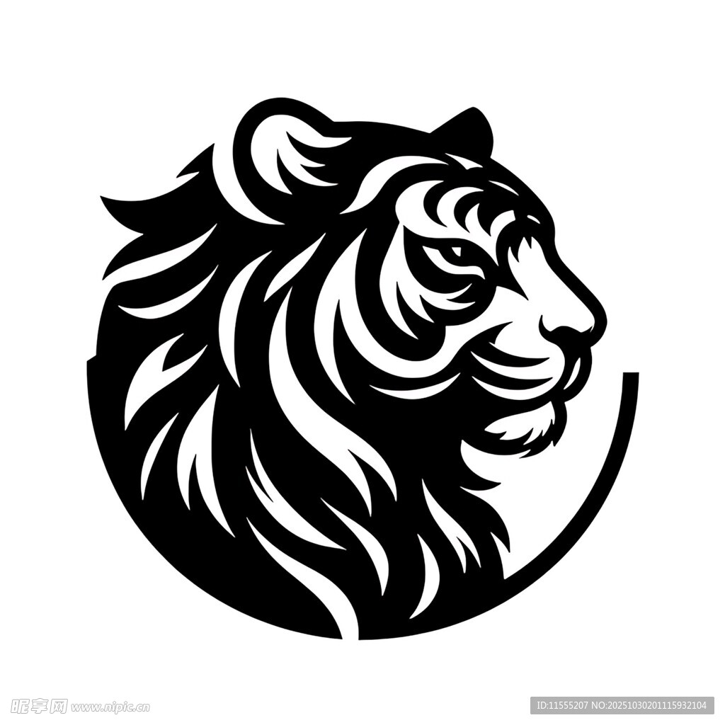 老虎轮廓标志设计