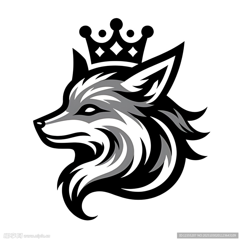 戴皇冠的狐狸头像