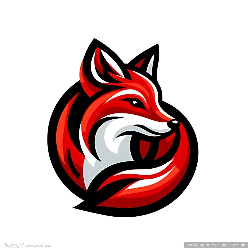 红色狐狸标志设计