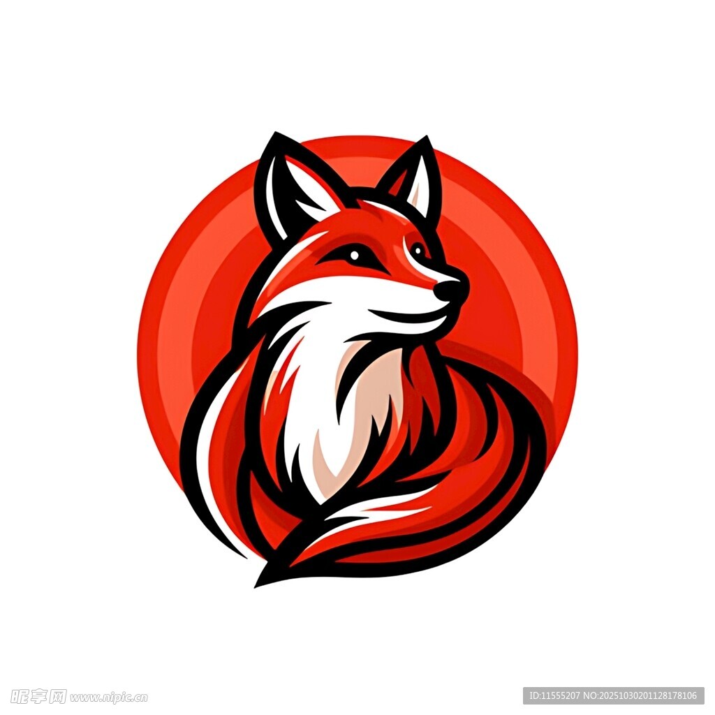 狐狸主题动感标志设计