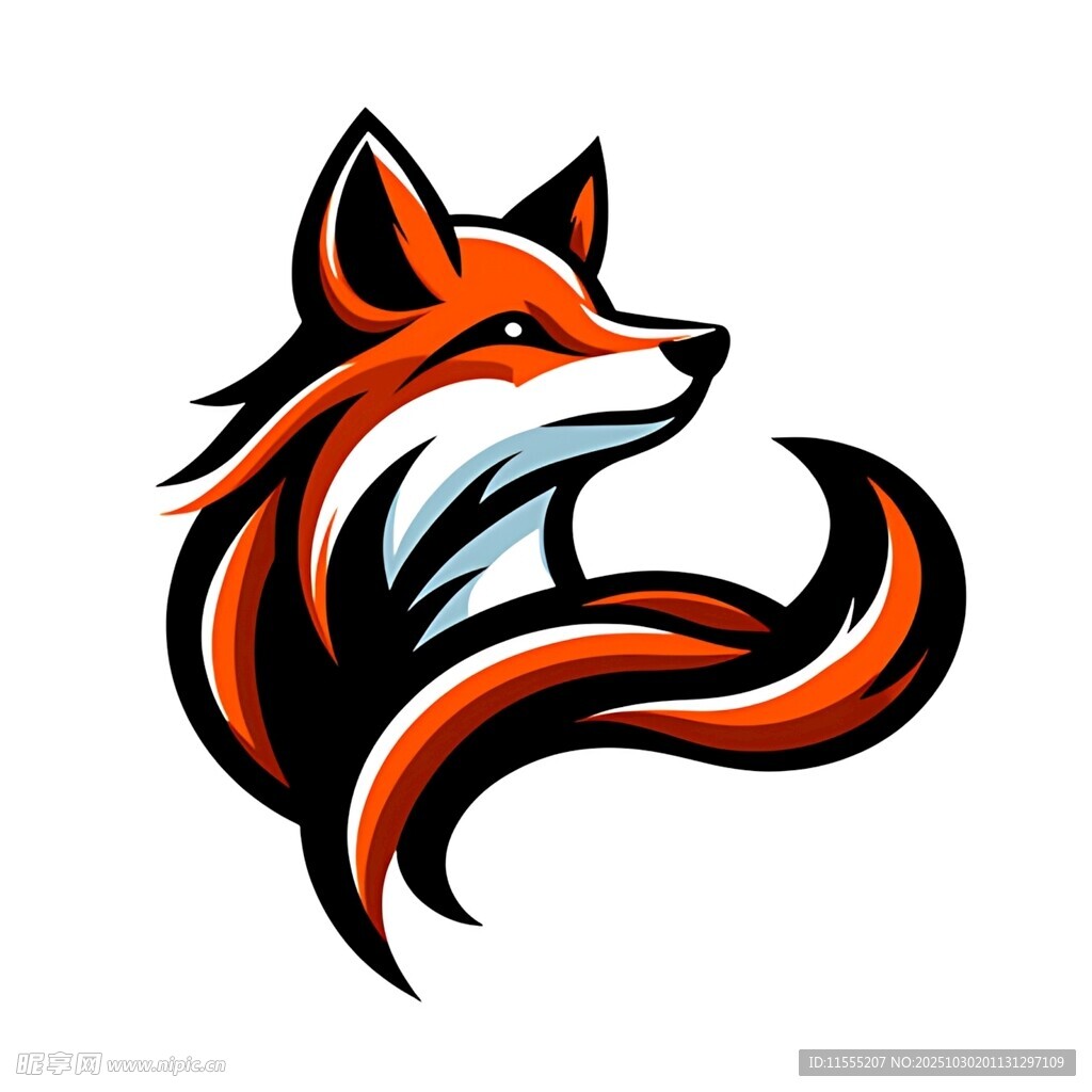 狐狸动感标志设计