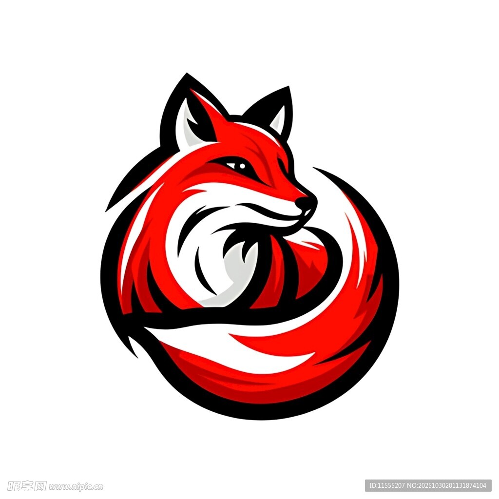 红色狐狸标志设计