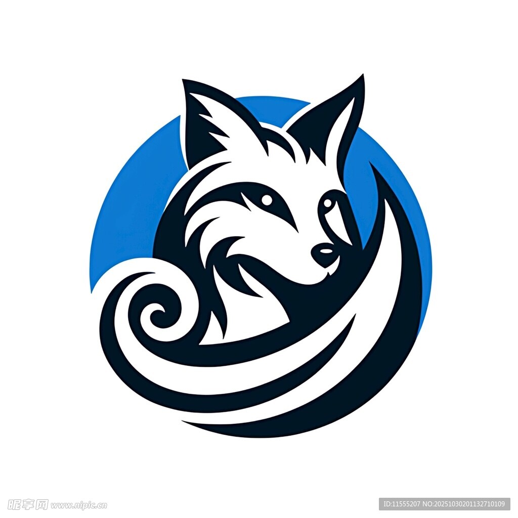 狐狸主题简约标志设计